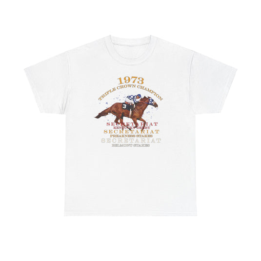 Triple Crown Champion Secretariat 1973 Nostalgic Retro T-shirt