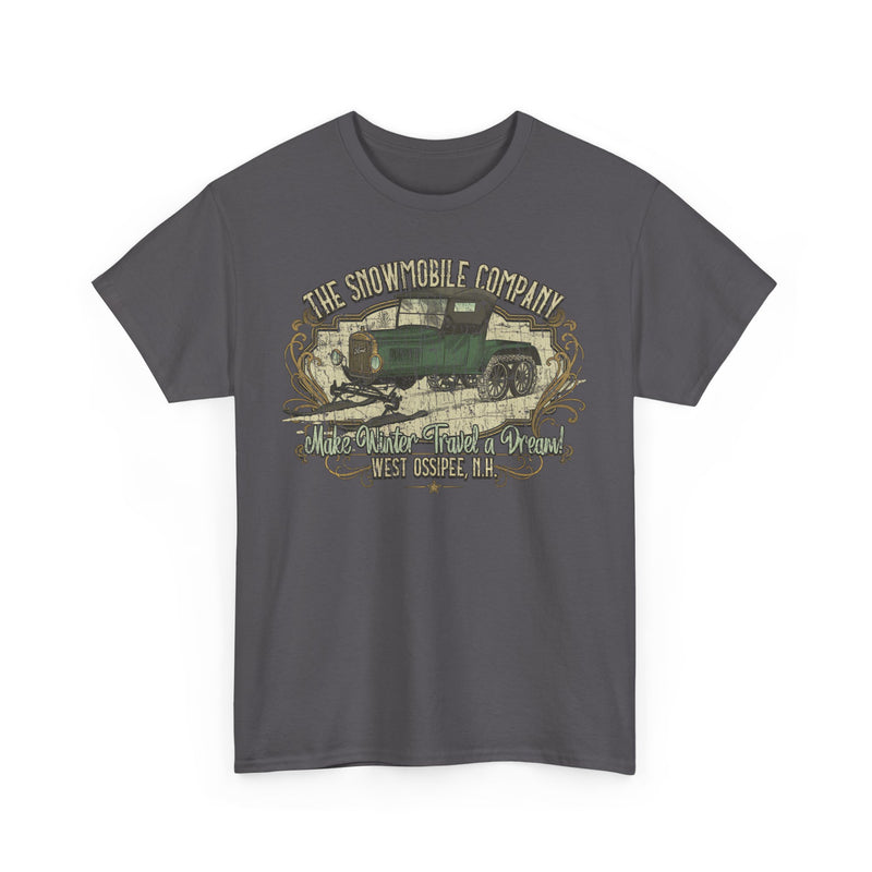 Load image into Gallery viewer, The Snowmobile Company 1922 West Ossipee New Hampshire Car Snow Logo T-shirt
