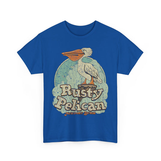 The Rusty Pelican 1972 Newport Beach California Seafood Restaurant Nostalgic T-shirt