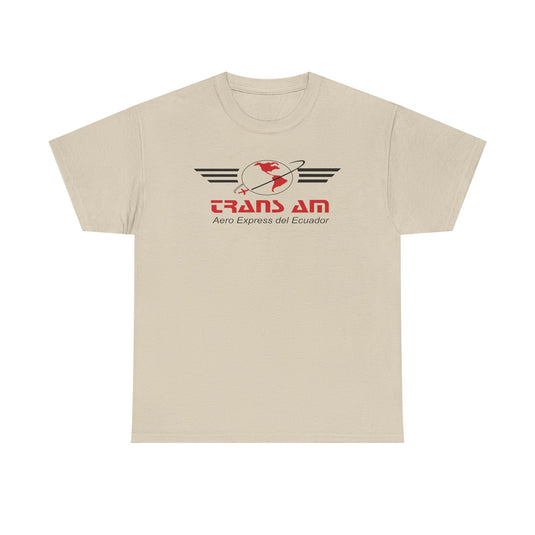 Trans Am Ecuador Airline Vintage Logo T-Shirt Aviation History