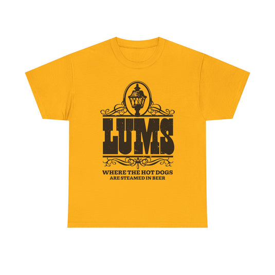 Lums Where Hot Dogs Are Steamed In Beer Vintage Logo T-Shirt