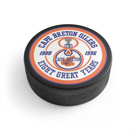 Cape Breton Oilers 8 Great Years Logo Hockey Puck