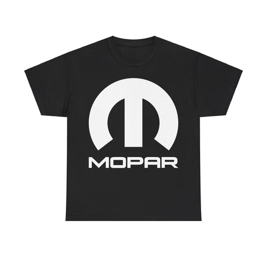 White Mopar Logo Sign Nostalgic Car T-shirt