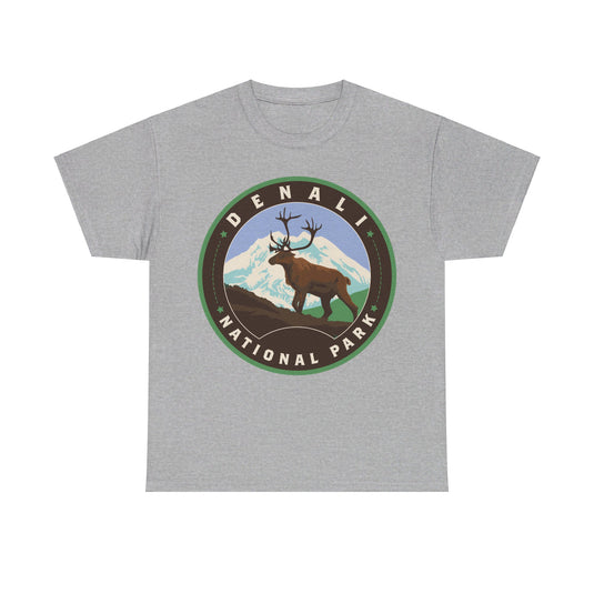 Denali National Park Alaska Round Logo T-shirt