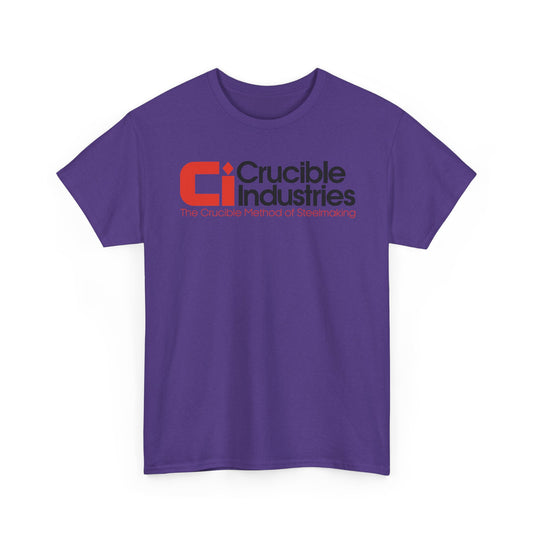 Crucible Industries Steelmaking Logo Graphic T-Shirt Rare Defunct Brand Tee