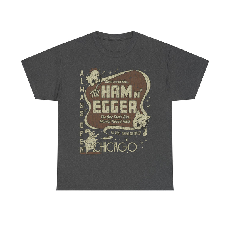 Load image into Gallery viewer, Ham n Egger Chicago 1943 Restaurant Distressed Print T-shirt
