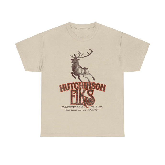 Hutchinson Elks Nostalgic Retro Baseball Team T-shirt