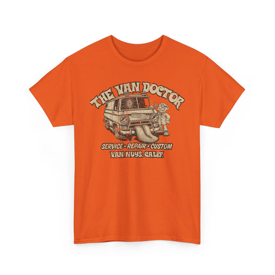 The Van Doctor 1971 Van Nuys California Service Repair Custom Auto Body Car Shop T-shirt