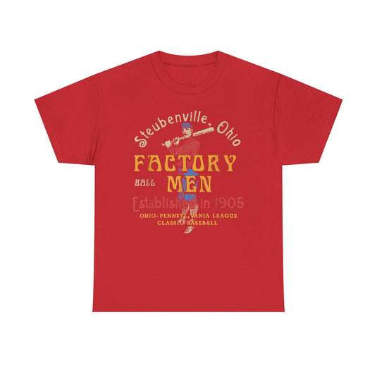 Steubenville Ohio Factory Men Nostalgic Retro Baseball Team T-shirt