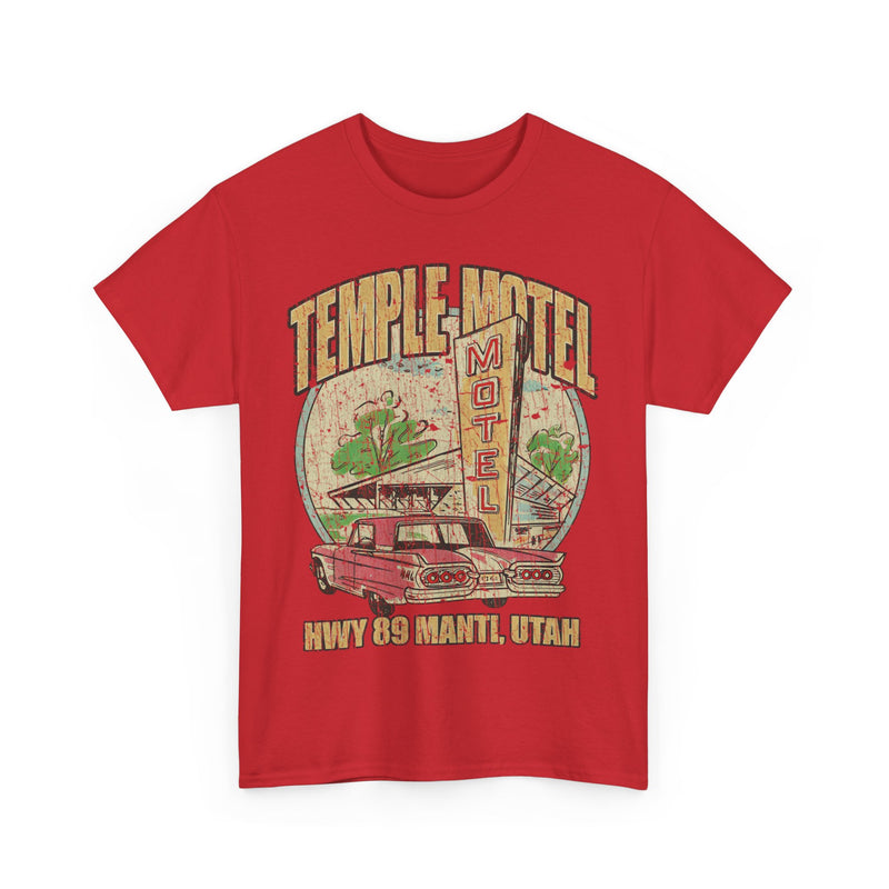 Load image into Gallery viewer, Temple Motel Manti Utah 1959 Hwy 89 T-shirt
