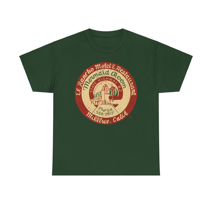 El Rancho Motel and Restaurant 1948 Millbrae California Restaurant T-shirt