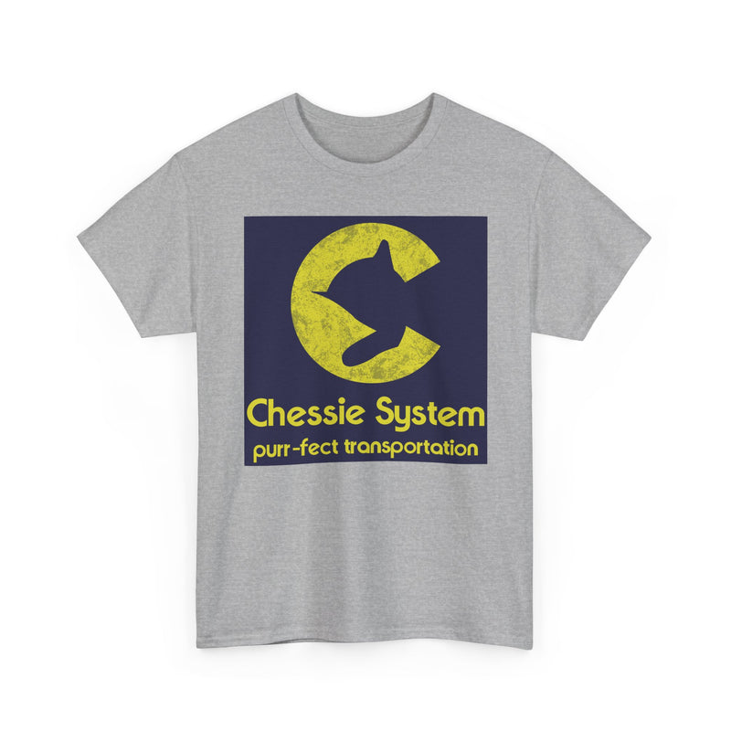Load image into Gallery viewer, Chessie System Purr-fect Transportation Railroad Logo Train T-Shirt
