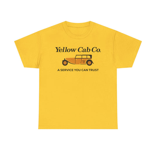 Yellow Cab Co A Service You Can Trust Vintage Taxi Logo Retro T-shirt