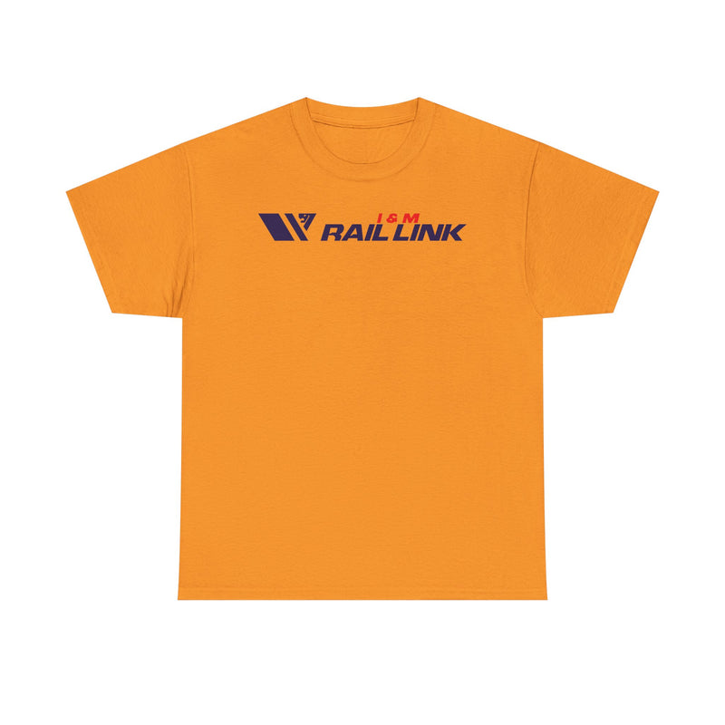 Load image into Gallery viewer, I&amp;M Rail Link Railroad Vintage Train Railway Logo T-Shirt
