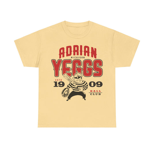 Adrian Yeggs Est 1909 Michigan Baseball T-shirt