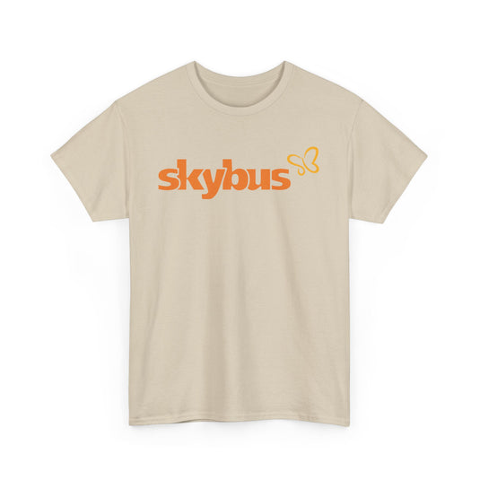 Skybus Australian Low Cost Carrier Orange Butterfly Logo Airline T-shirt