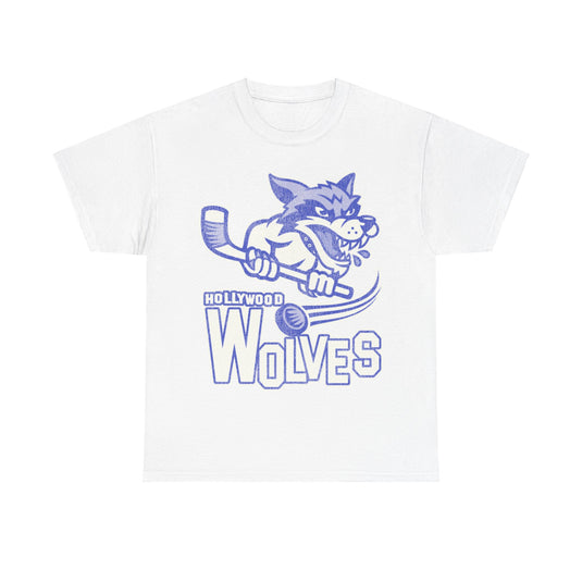 Hollywood Wolves Hockey Team Nostalgic Logo T-shirt