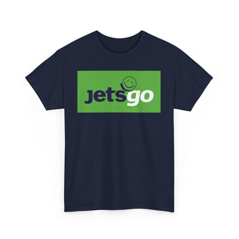 Load image into Gallery viewer, Jetsgo Canadian Airline Smiley Face Logo Vintage Aviation T-shirt
