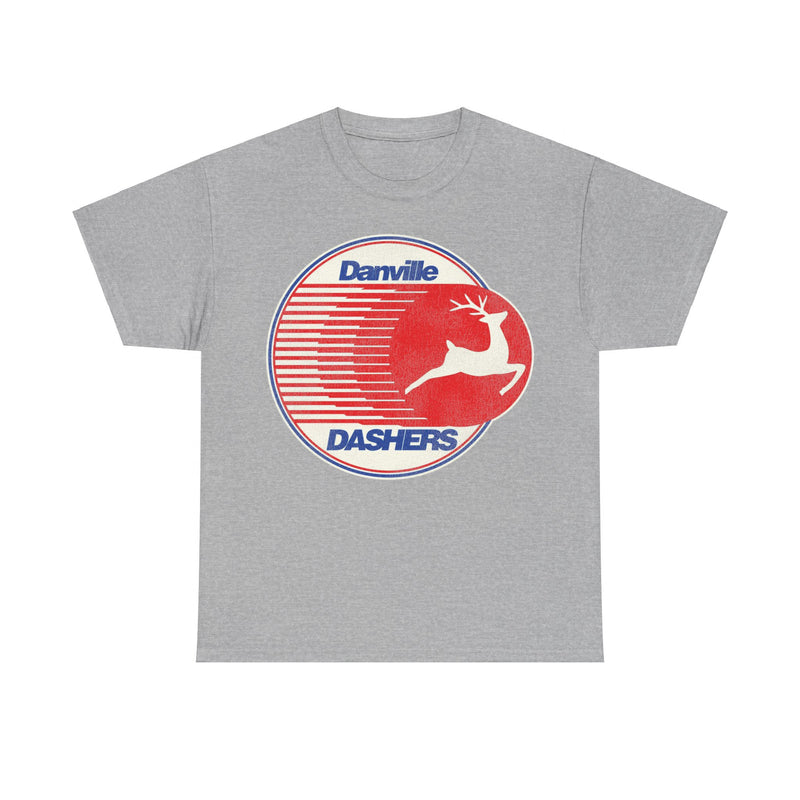 Load image into Gallery viewer, Danville Dashers Red Blue Logo Hockey Team T-shirt
