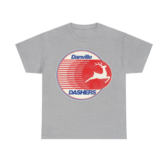 Danville Dashers Red Blue Logo Hockey Team T-shirt