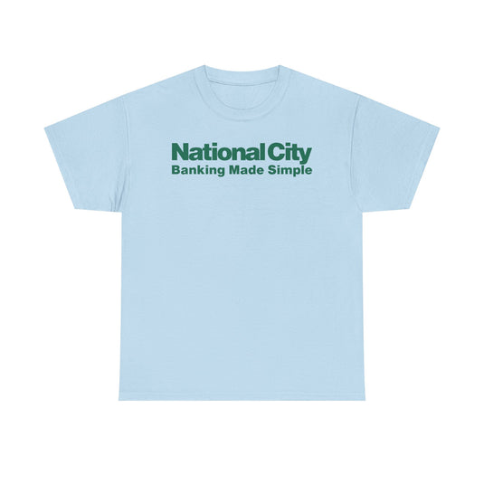 National City Banking Made Simple Financial Logo Bank Ohio T-Shirt