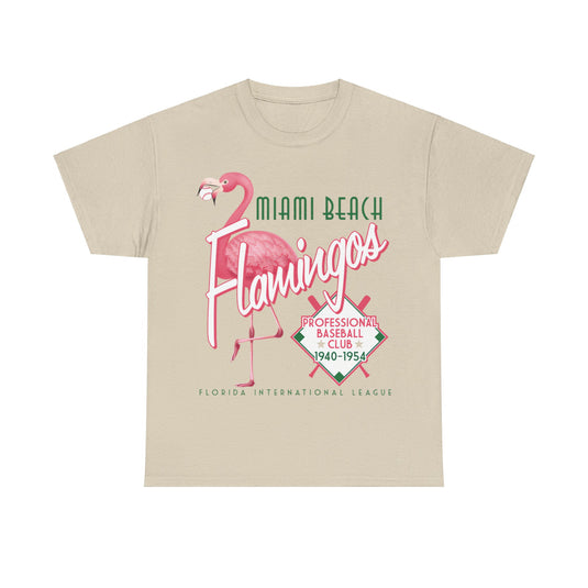 Miami Beach Flamingos Est 1940 Florida Baseball T-shirt