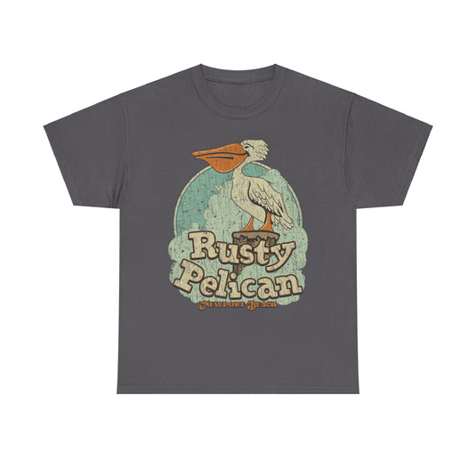 The Rusty Pelican 1972 Newport Beach California Seafood Restaurant Nostalgic T-shirt