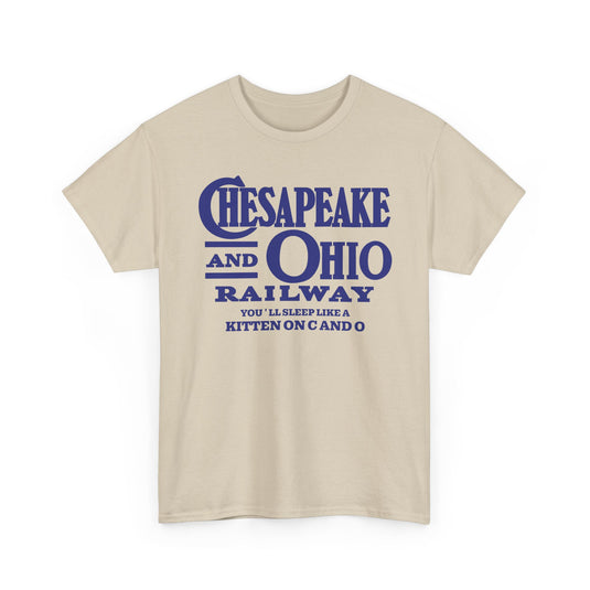 Chesapeake Ohio Railway Sleep Like Kitten Railroad Logo T-Shirt