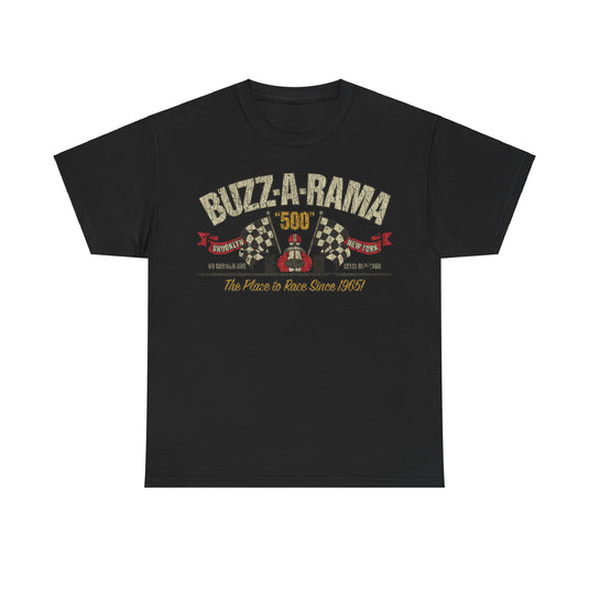 Buzz-A-Rama 1965 Slot Car Racing Venue Nostalgic T-shirt