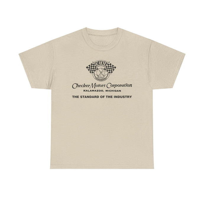 Vintage Checker Motors Kalamazoo Michigan Standard of Industry T-shirt