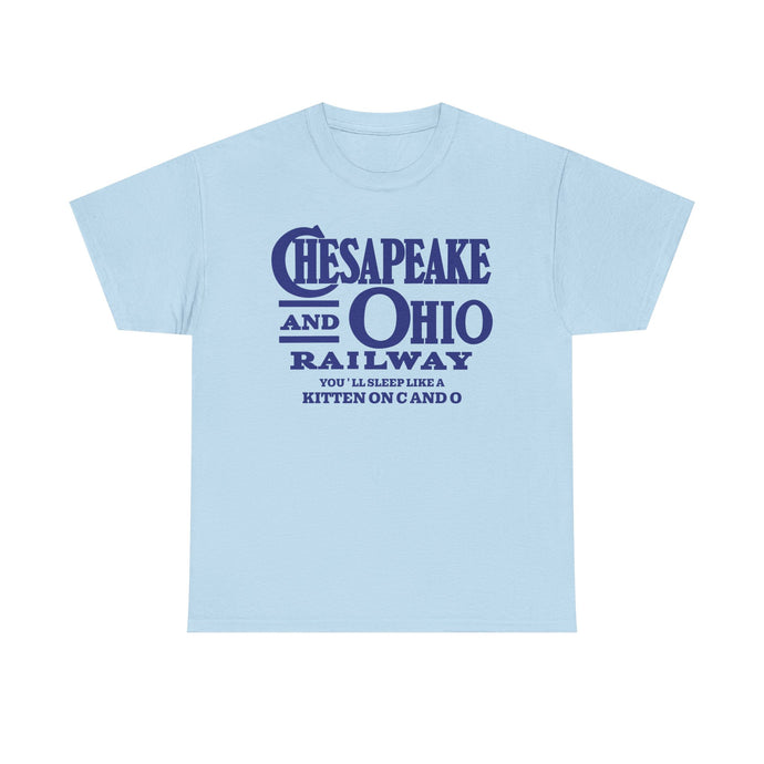 Chesapeake Ohio Railway Sleep Like Kitten Railroad Logo T-Shirt