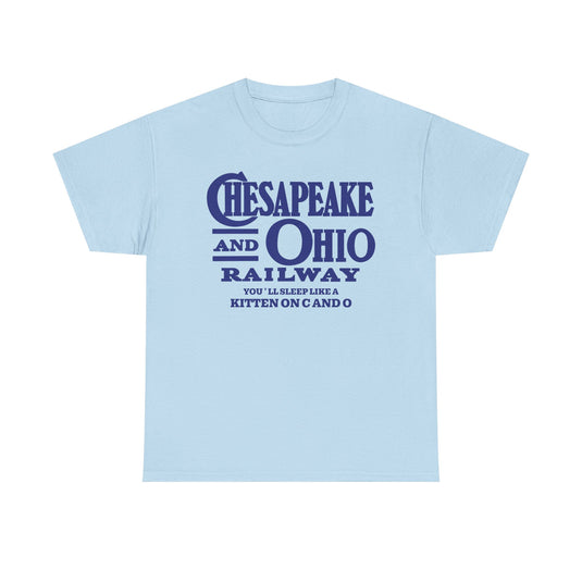 Chesapeake Ohio Railway Sleep Like Kitten Railroad Logo T-Shirt