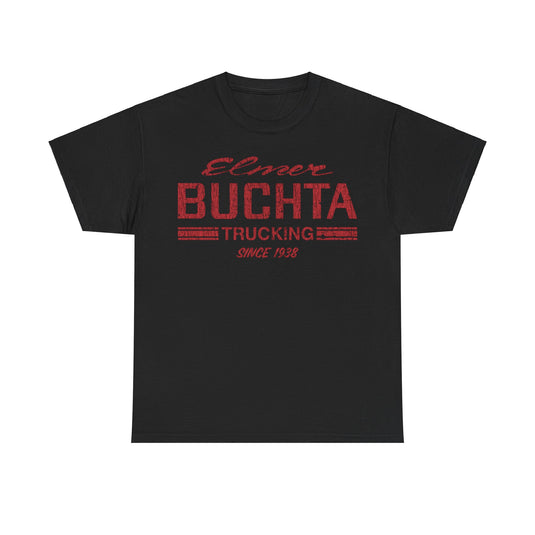 Elmer Buchta Trucking 1938 Distressed Print T-shirt