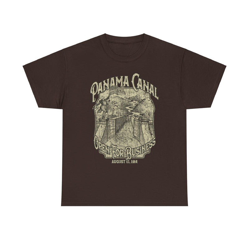 Load image into Gallery viewer, Panama Canal Open For Business 1914 Advertising T-shirt
