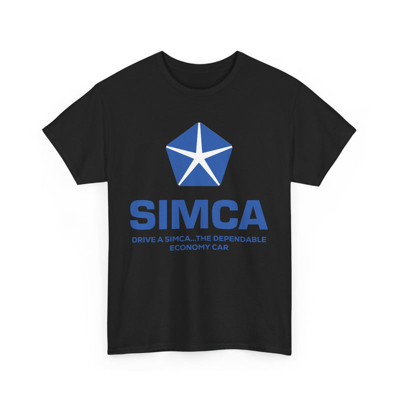 Load image into Gallery viewer, Simca Drive A Simca The Dependable Economy Car Vintage Logo T-shirt
