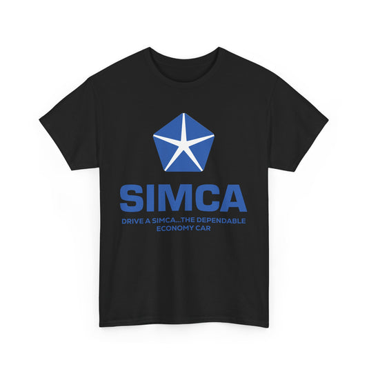 Simca Drive A Simca The Dependable Economy Car Vintage Logo T-shirt