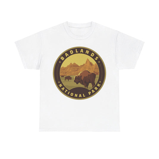 Badlands National Park South Dakota Round Logo T-shirt