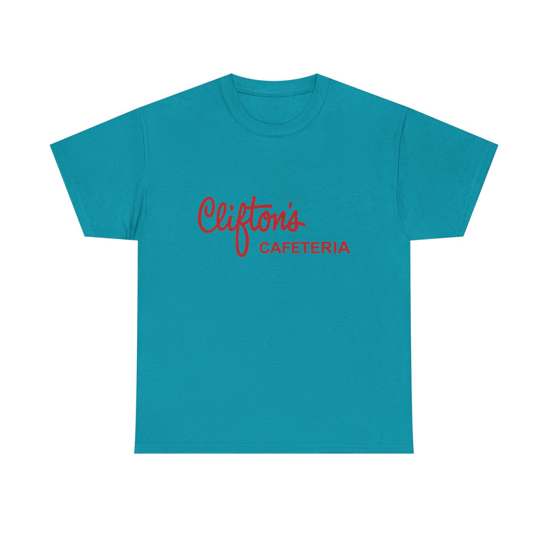 Load image into Gallery viewer, Clifton's Cafeteria T-Shirt - Cafeteria Restaurant Industry Defunct Logo Tee
