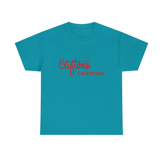 Clifton's Cafeteria T-Shirt - Cafeteria Restaurant Industry Defunct Logo Tee