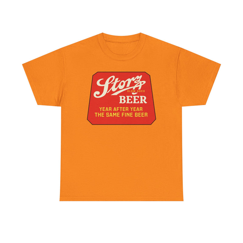Load image into Gallery viewer, Storz Beer Year After Year Same Fine Beer Slow Aged Logo T-Shirt
