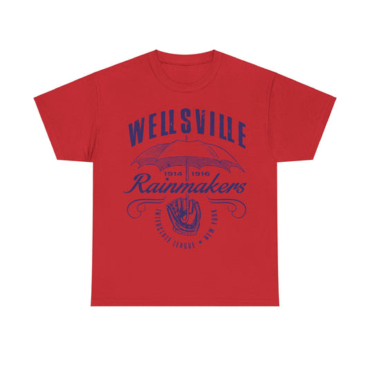 Wellsville Rainmakers Est 1914 New York Baseball T-shirt