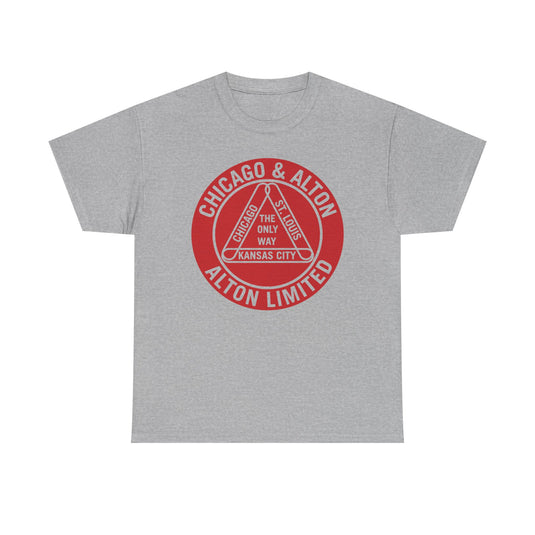 Chicago Alton Only Way Triangle Railroad Logo Vintage Train T-Shirt