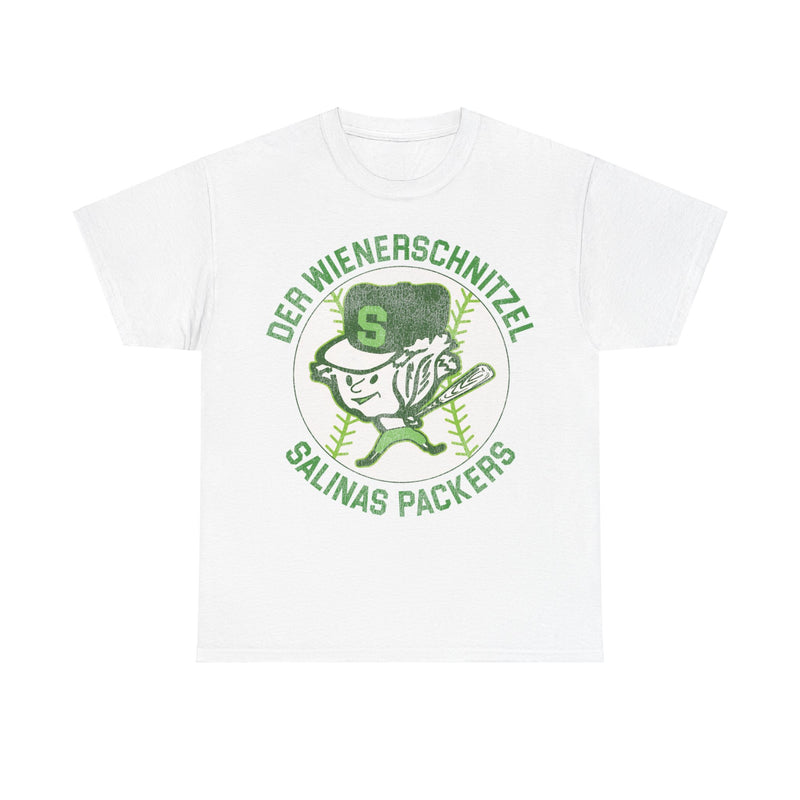 Load image into Gallery viewer, Der Wienerschnitzel Salinas Packers Nostalgic Retro Baseball Team T-shirt
