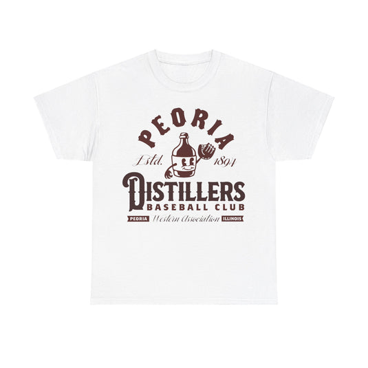 Peoria Distiller Est 1894 Illinois Baseball T-shirt