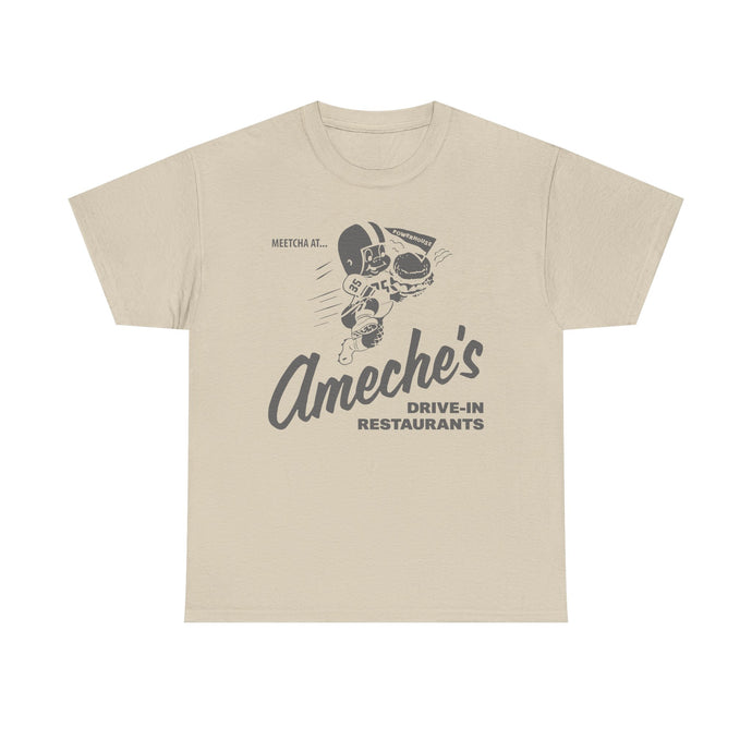 Meetcha at Ameches Drive In Restaurants Defunct Logo T-shirt