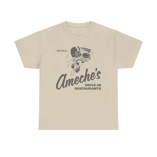 Meetcha at Ameches Drive In Restaurants Defunct Logo T-shirt