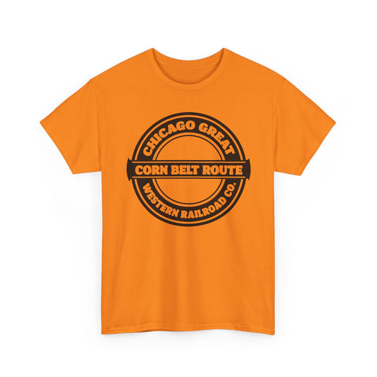 Chicago Great Western Corn Belt Route Railroad Logo Train T-Shirt