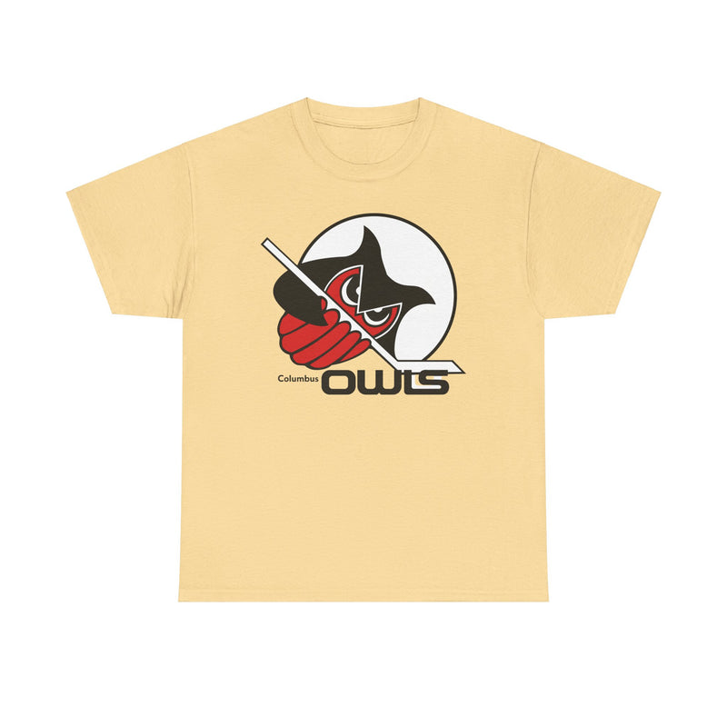 Load image into Gallery viewer, Columbus Owls Ohio International Hockey League &#39;73-&#39;77 T-shirt
