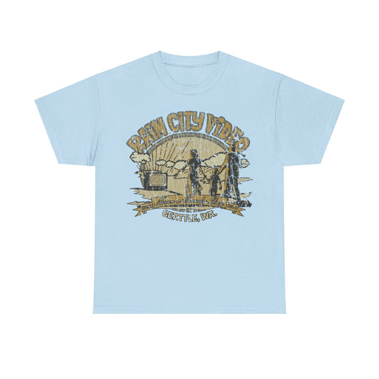 Rain City Video 1988 Store Distressed Print T-shirt