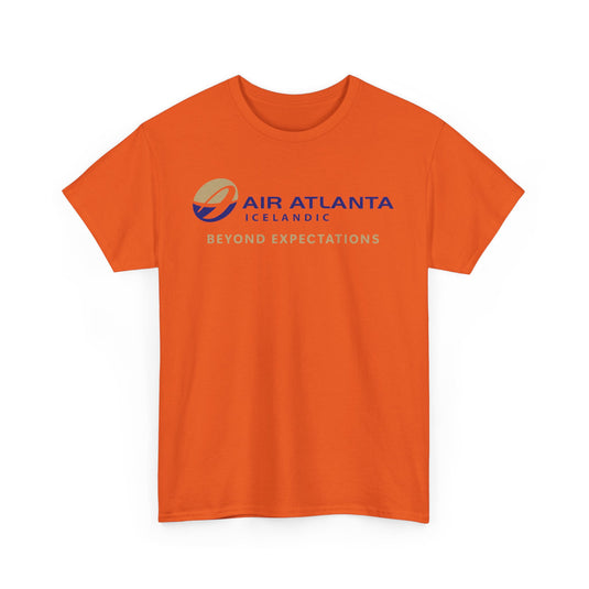 Air Atlanta Icelandic Beyond Expectations Vintage Airline Logo Aviation T-shirt